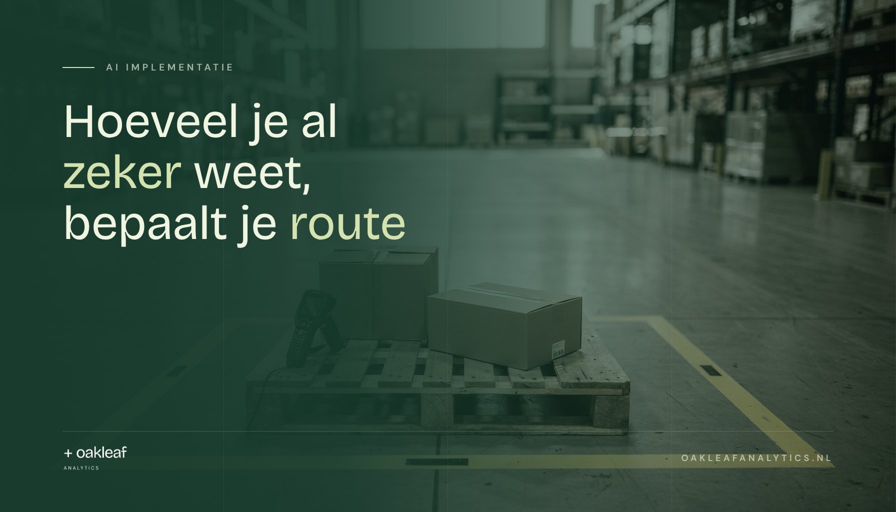 Hoeveel je al zeker weet, bepaalt je route; Afgebakend testvak in een distributiecentrum naast de ongewijzigde stellingen en