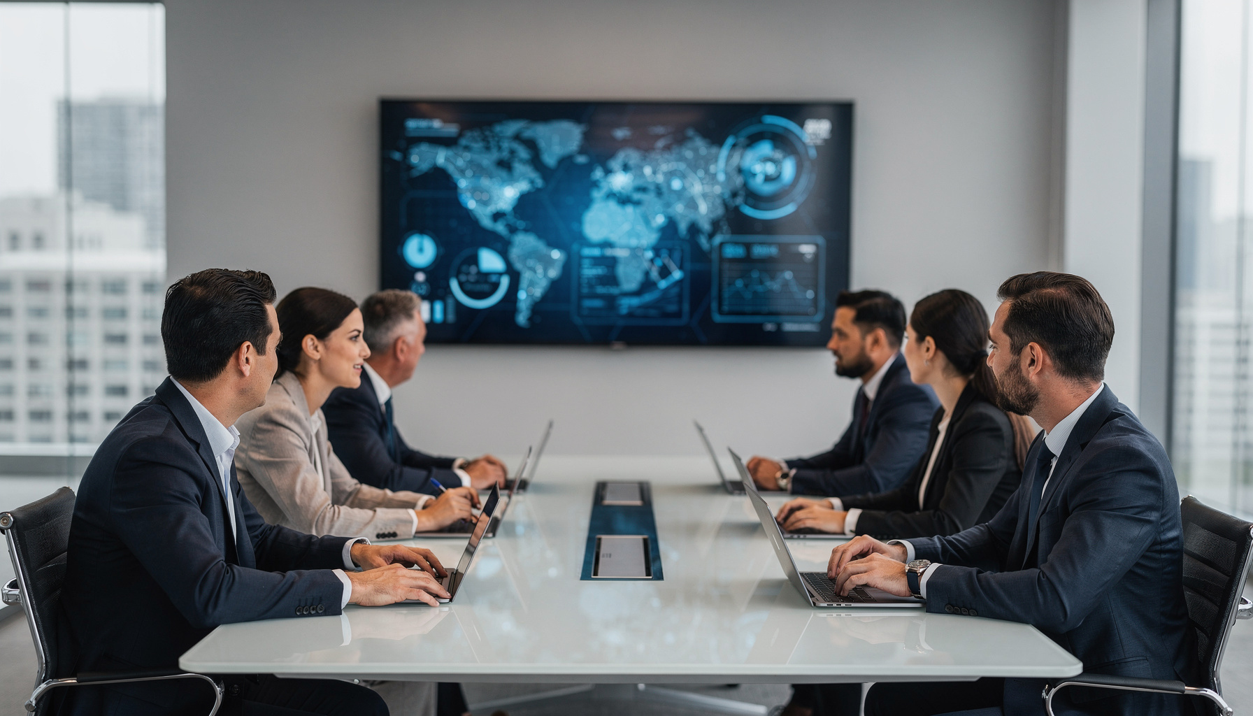 AI implementatiebegeleiding sessie met consultants en business team, digitale transformatie planning