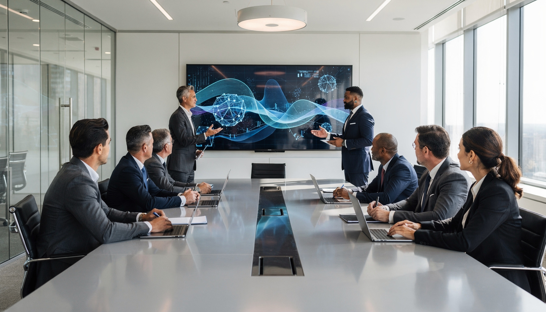 AI trainingen voor bedrijven met professionals die leren over kunstmatige intelligentie implementatie