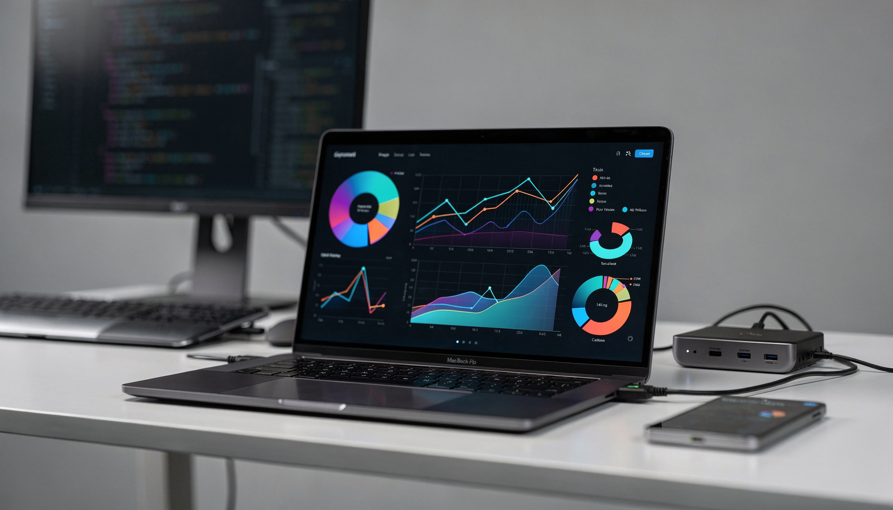 Zelf AI trainen handleiding met data visualisaties en model training op laptop