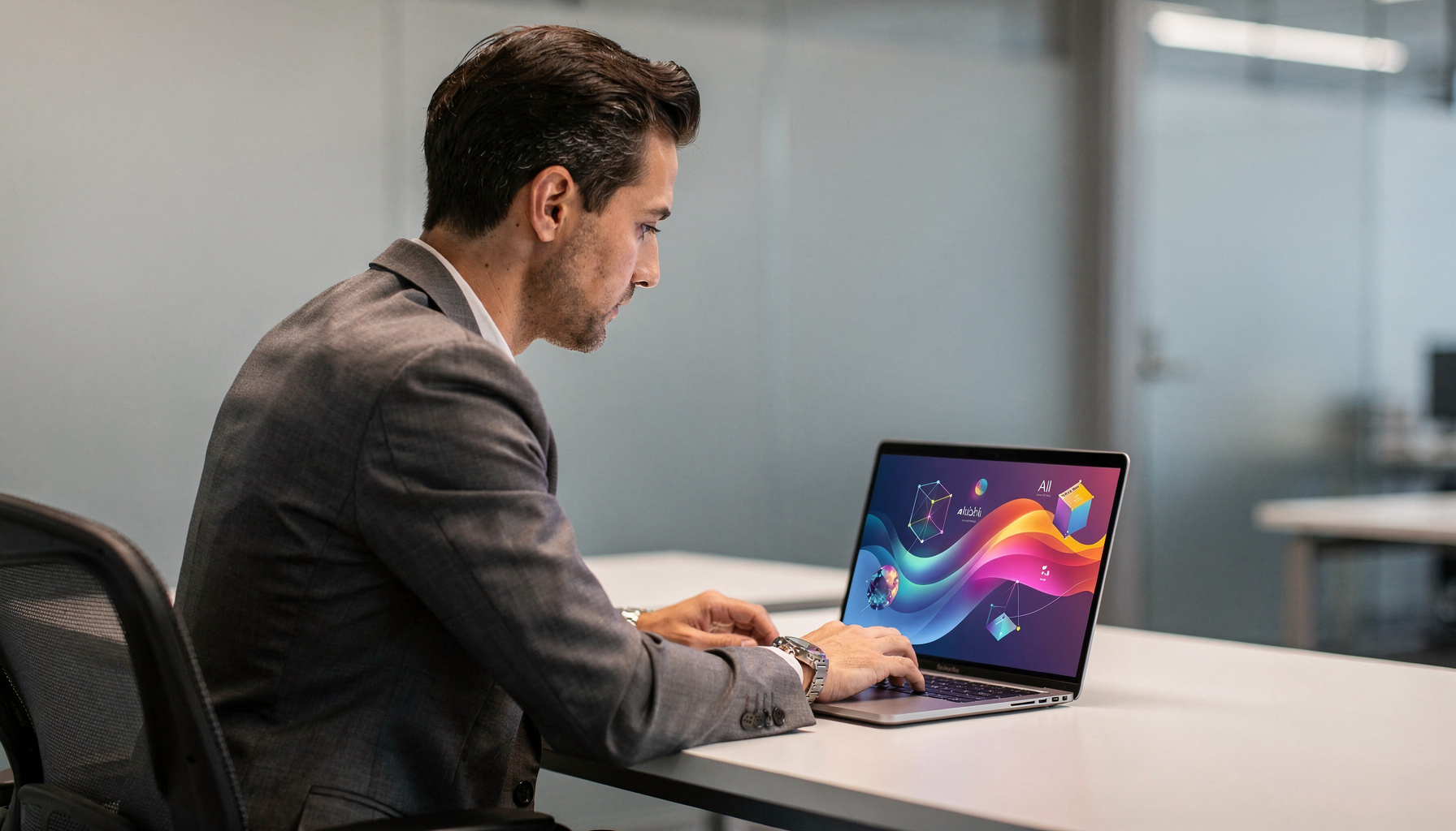 Professional volgt nationale AI cursus online voor bedrijfsimplementatie