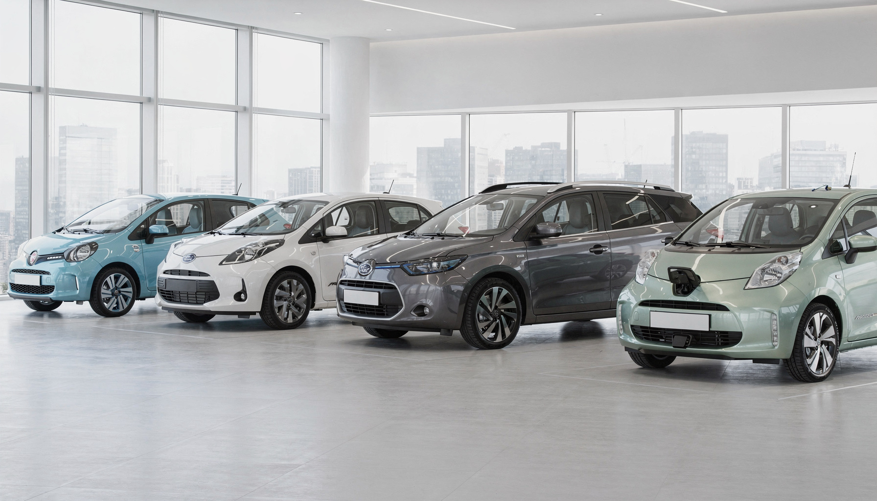 Private lease auto types vergelijking - verschillende modellen van stadsauto tot SUV