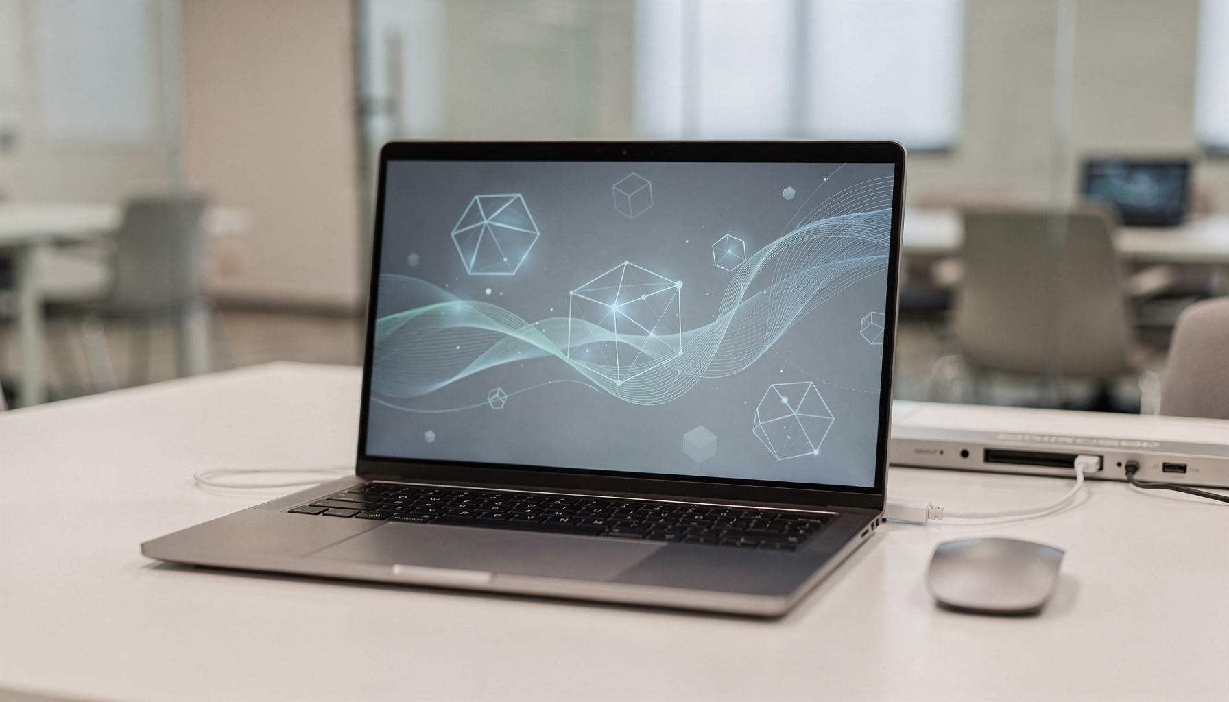 AI cursus beginners leeromgeving met laptop en data visualisaties