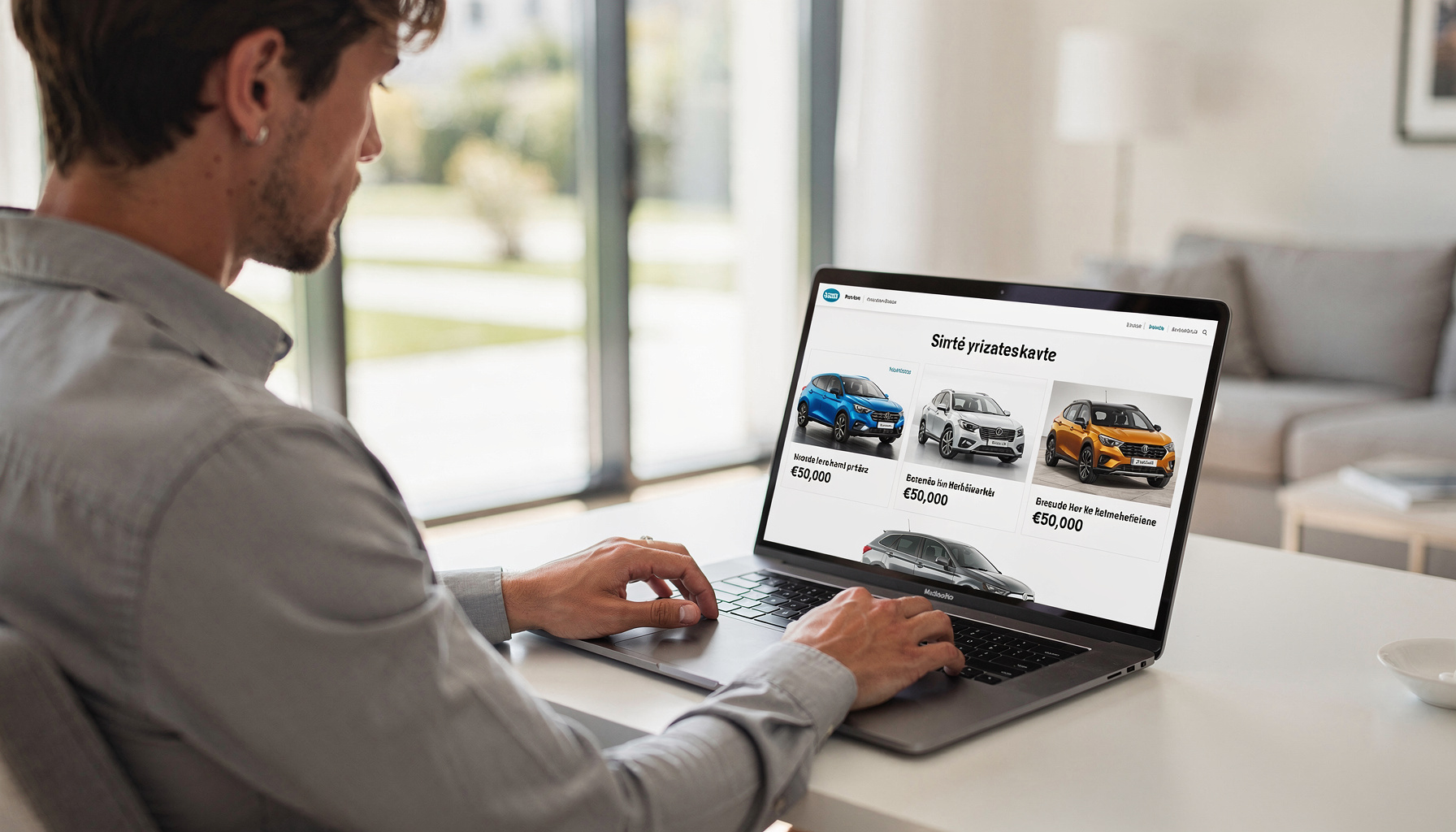 Private lease vergelijker gebruiken op laptop voor auto vergelijking
