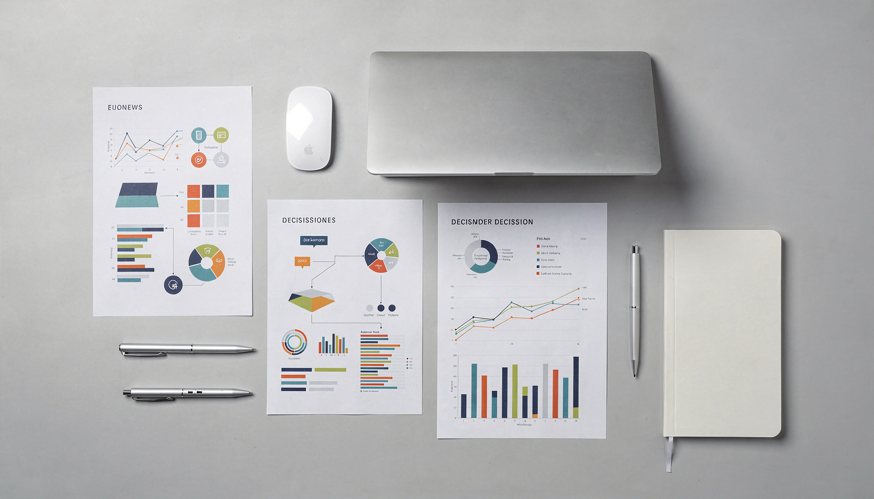 Voorbeelden van data-gedreven beslissingen in logistiek, HR en finance weergegeven in datavisualisaties