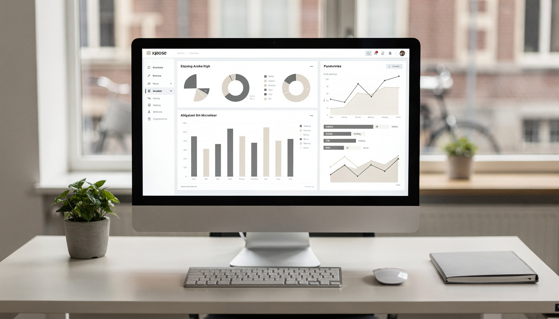 Medewerker analyseert datakwaliteit dashboard voor betere besluitvorming op kantoor