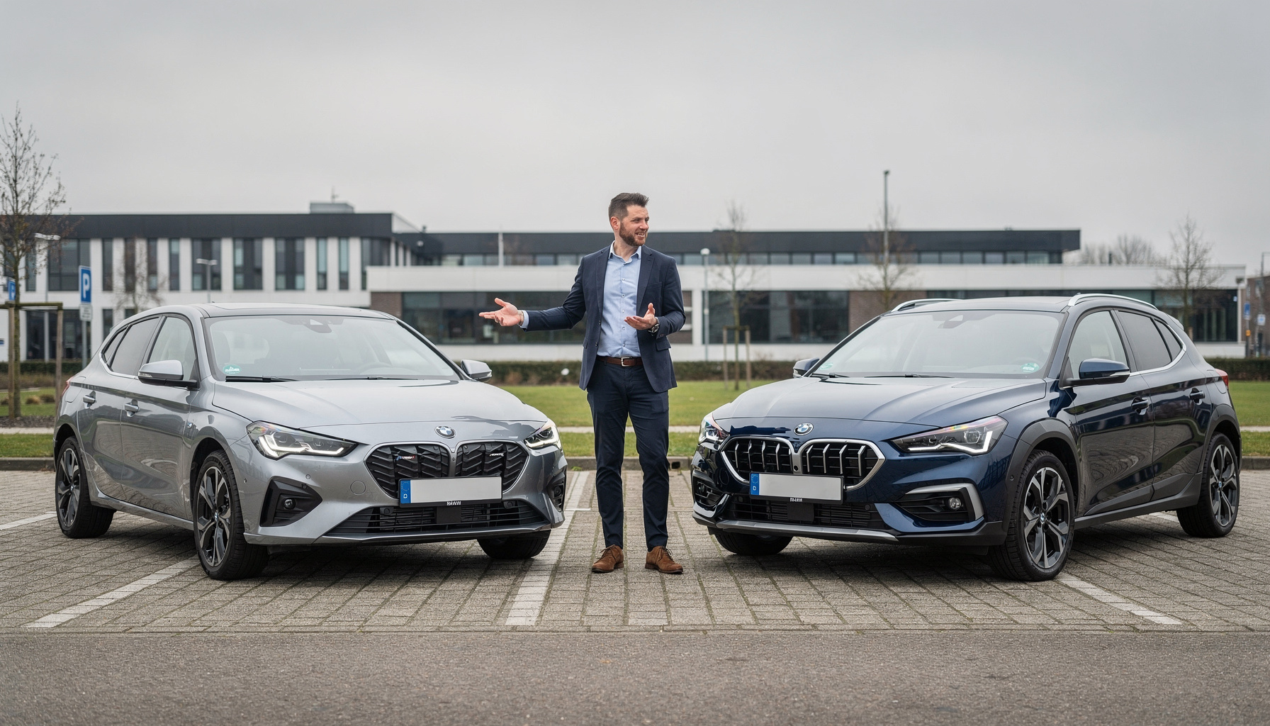 Vergelijking private lease occasion of nieuw met twee auto’s naast elkaar